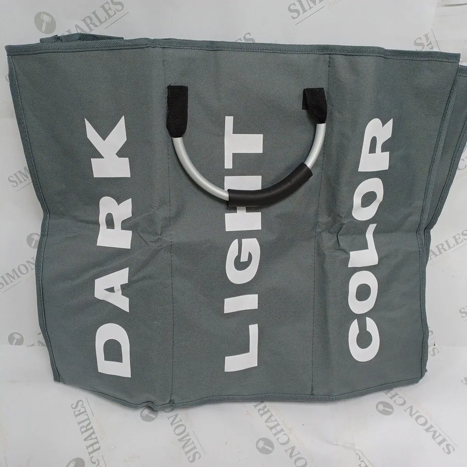 LARGE LAUNDRY BAG WITH COMPARTMENTS DARK GREY