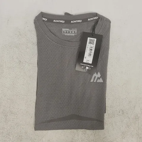 MONTIREX PULSE SEAMLESS SHORT SLEEVE T-SHIRT IN GREY SIZE SMALL
