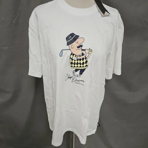ADIDAS MENS CHIP CLASSIC TEE IN WHITE SIZE L