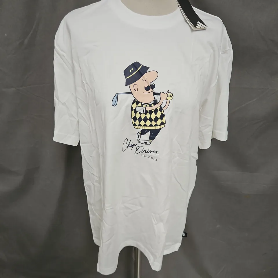 ADIDAS MENS CHIP CLASSIC TEE IN WHITE SIZE L