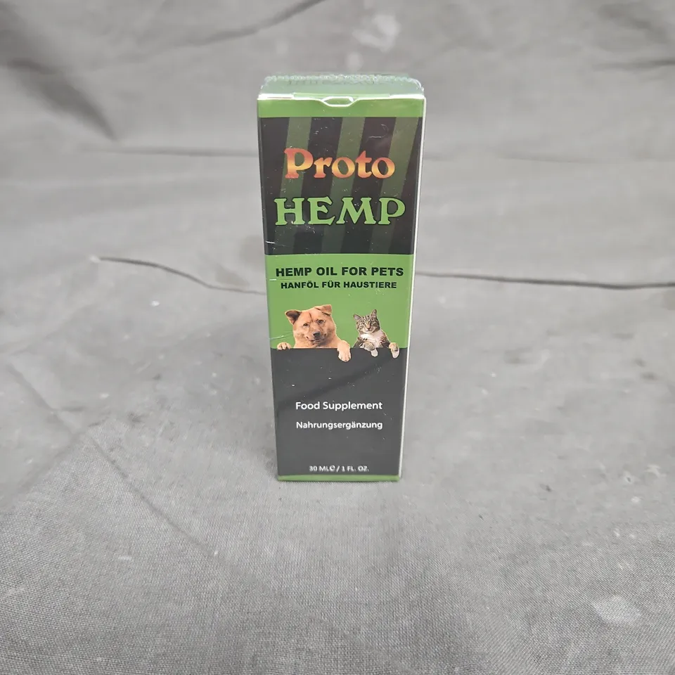 LOT OF 16 SEALED PROTO HEMP HEMP OIL FOR PETS FOOD SUPPLEMENT 30ML
