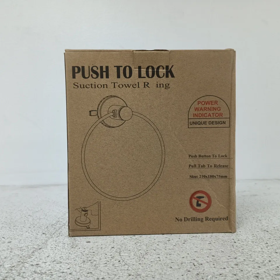 SUCTION TOWEL RING – PUSH TO LOCK, NO DRILLING REQUIRED