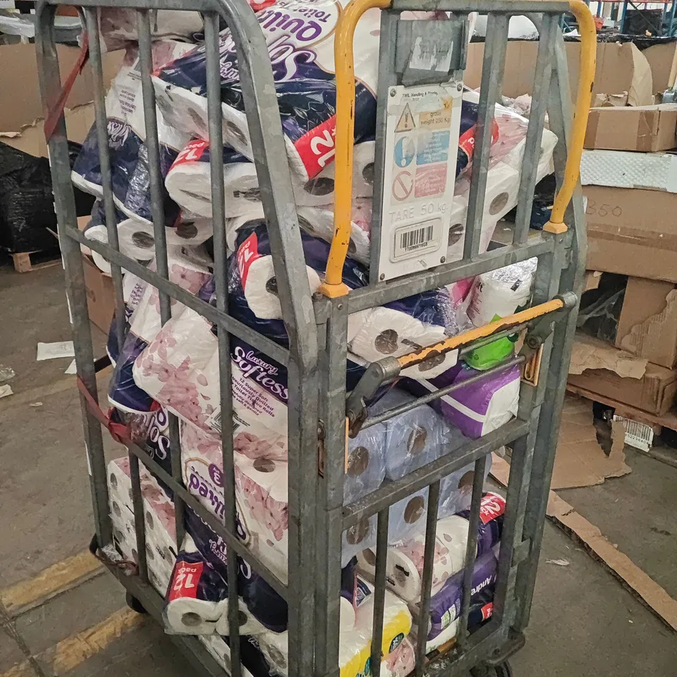 CAGE OF ASSORTED TISSUE PAPER TO INCLUDE SOFTESSE AND ANDRE