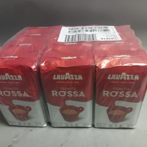 12-PACK OF LAVAZZA QUALITA ROSSA 250G GROUND COFFEE