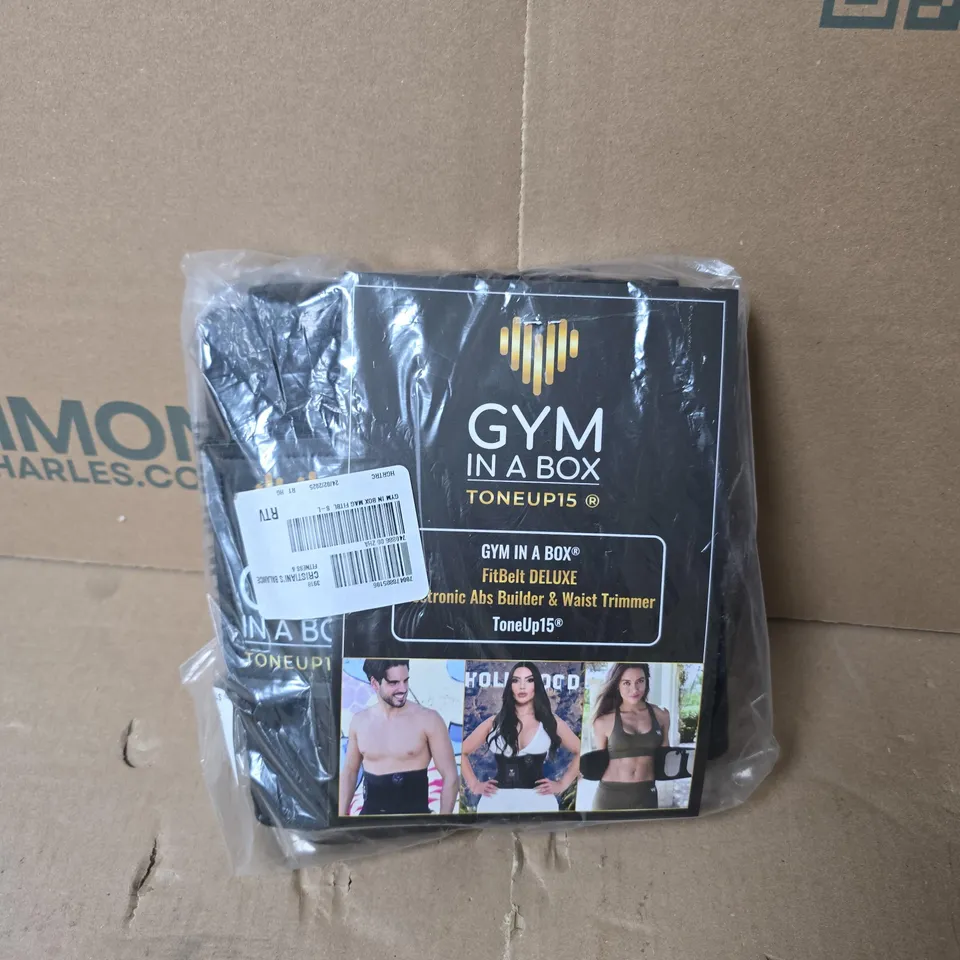 GYM IN A BOX TONEUP15 – FIT BELT DELUXE ELECTRONIC ABS BUILDER & WAIST TRIMMER (BOXED)