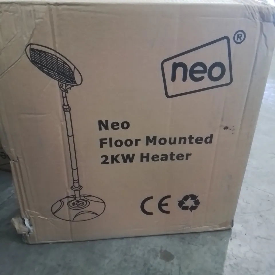 BOXED NEO OUTDOOR ELECTRIC PATIO HEATER 2KW BLACK
