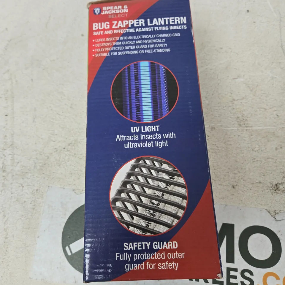 SPEAR & JACKSON SELECT BUG ZAPPER LANTERN – UV LIGHT INSECT KILLER (BOXED)