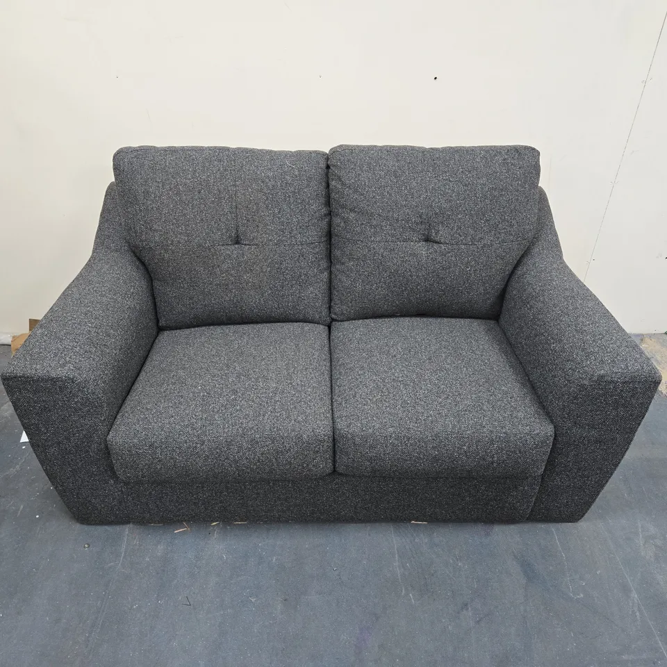GREY FABRIC TWO-SEATER SOFA - COLLECTION ONLY