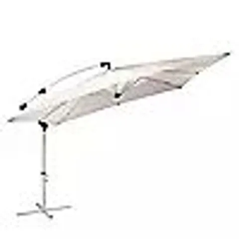 ABODE LARGE 3X3M CANTILEVER PARASOL IN NATURAL STRIPE