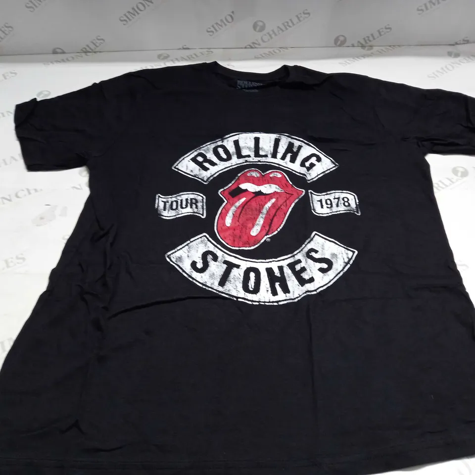 THE ROLLING STONES US TOUR 1978 T-SHIRT IN BLACK - XL