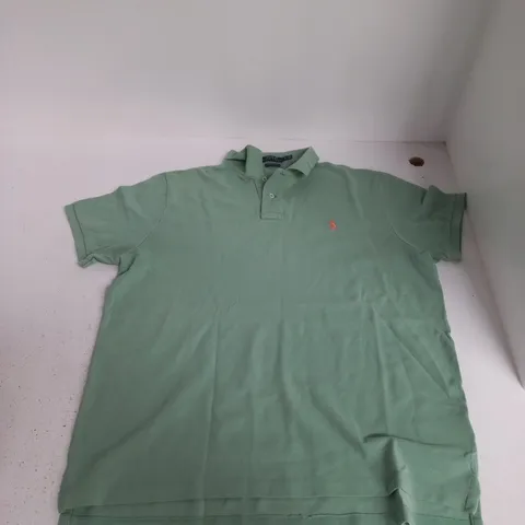 POLO RALPH LAUREN CUSTOM SLIM FIT POLO SHIRT β MINT GREEN β XL