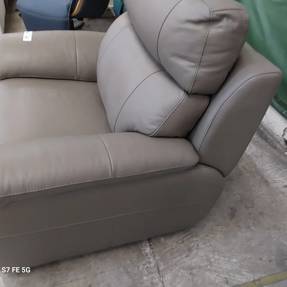 QUALITY ITALIAN DESIGNER PATRIZIO POWER RECLINING EASY CHAIR MUD LEATHER 
