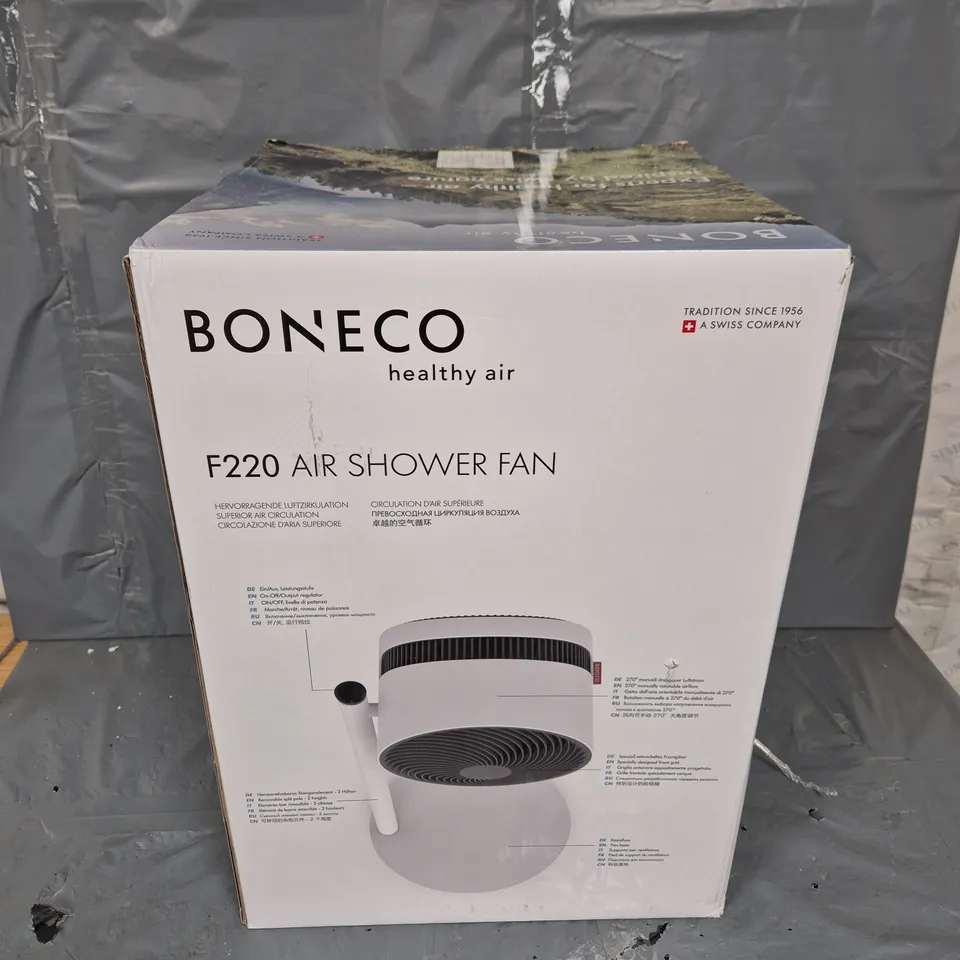 BOXED BONECO F220 AIR SHOWER FAN 