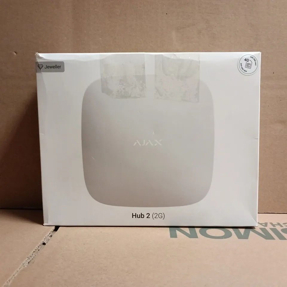 BOXED AJAX HUB 2 (2G) SECURITY CONTROL PANEL WITH ALARM PHOTO VERIFICATION SUPPORT