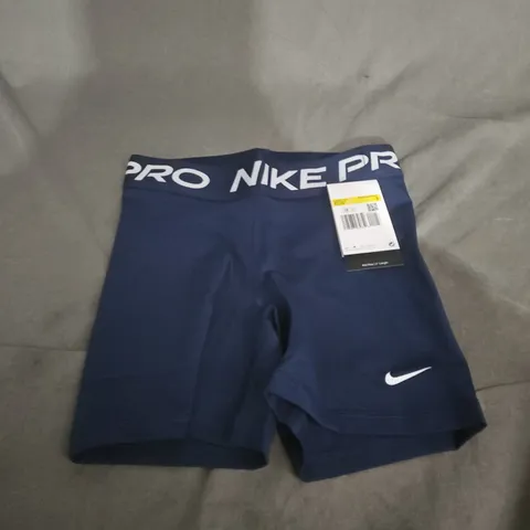 NIKE PRO NAVY ATHLETIC SHORTS - WOMENS - SIZE S