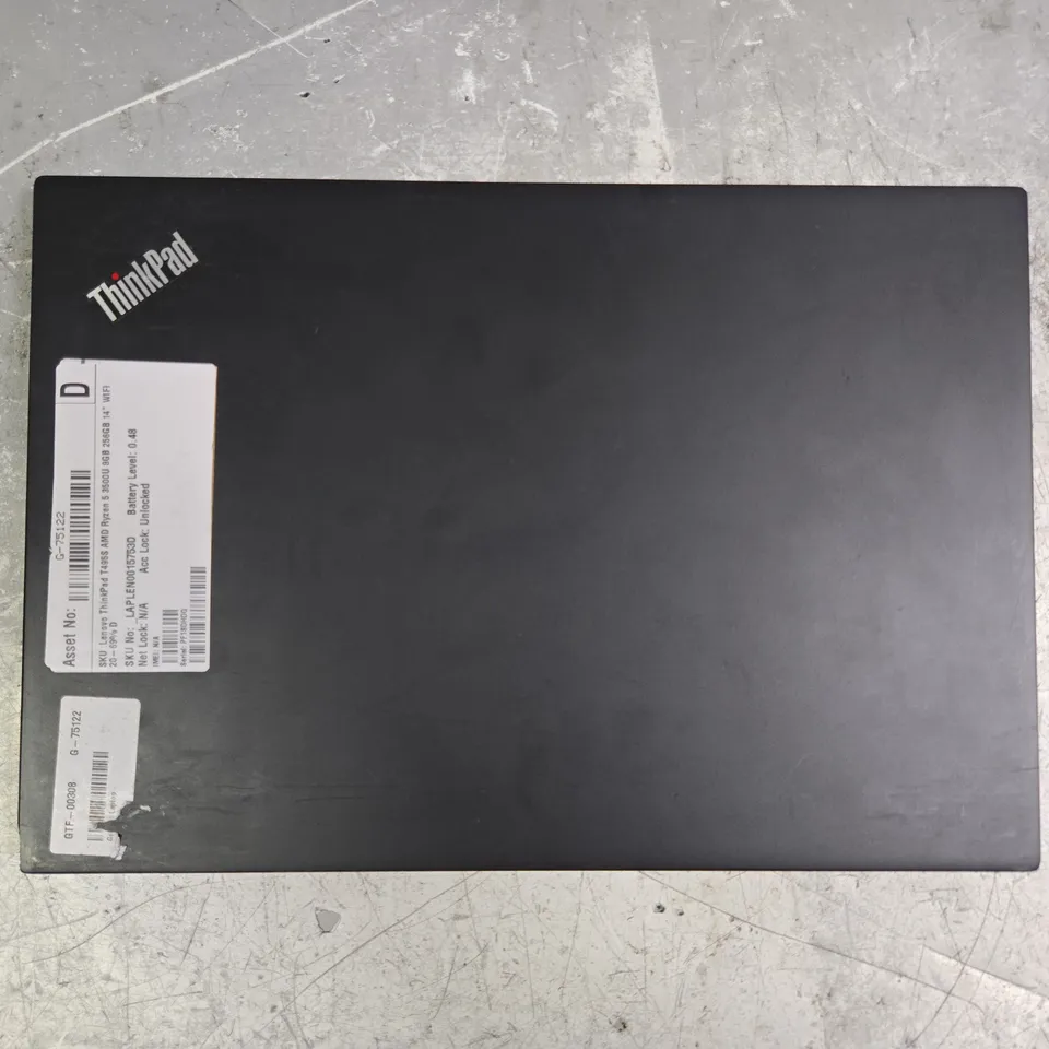 LENOVO THINKPAD T495S AMD RYZEN 5 LAPTOP IN BLACK