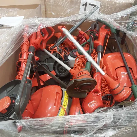 PALLET CONTAINING A LARGE QUANTITY OF ASSORTED UNCHECKED LAWN MOWERS, GARDEN TRIMMERS ECT
