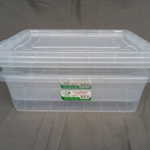 SET OF 2 LOW MULTI STORAGE BOXES