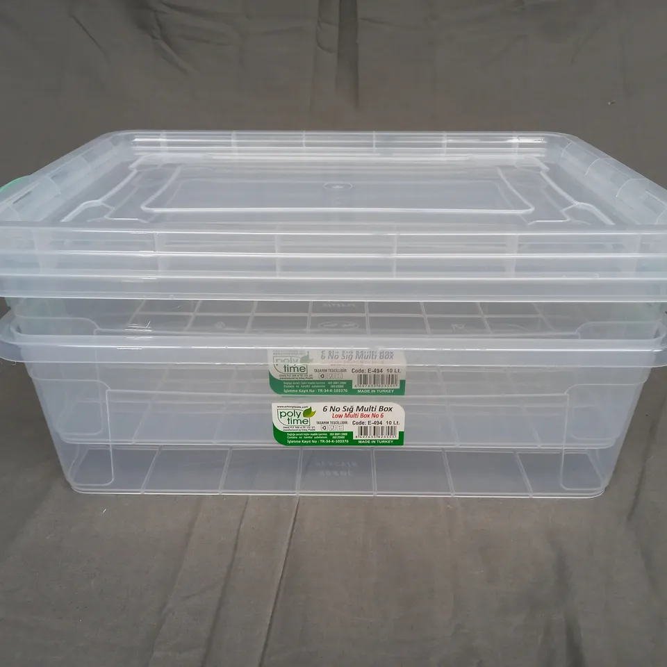 SET OF 2 LOW MULTI STORAGE BOXES
