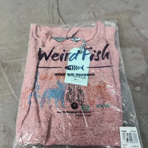 WEIRD FISH TEA ROSE KNIT JUMPER – UK 14