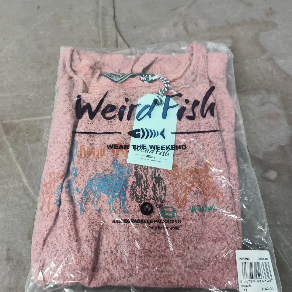 WEIRD FISH TEA ROSE KNIT JUMPER – UK 14