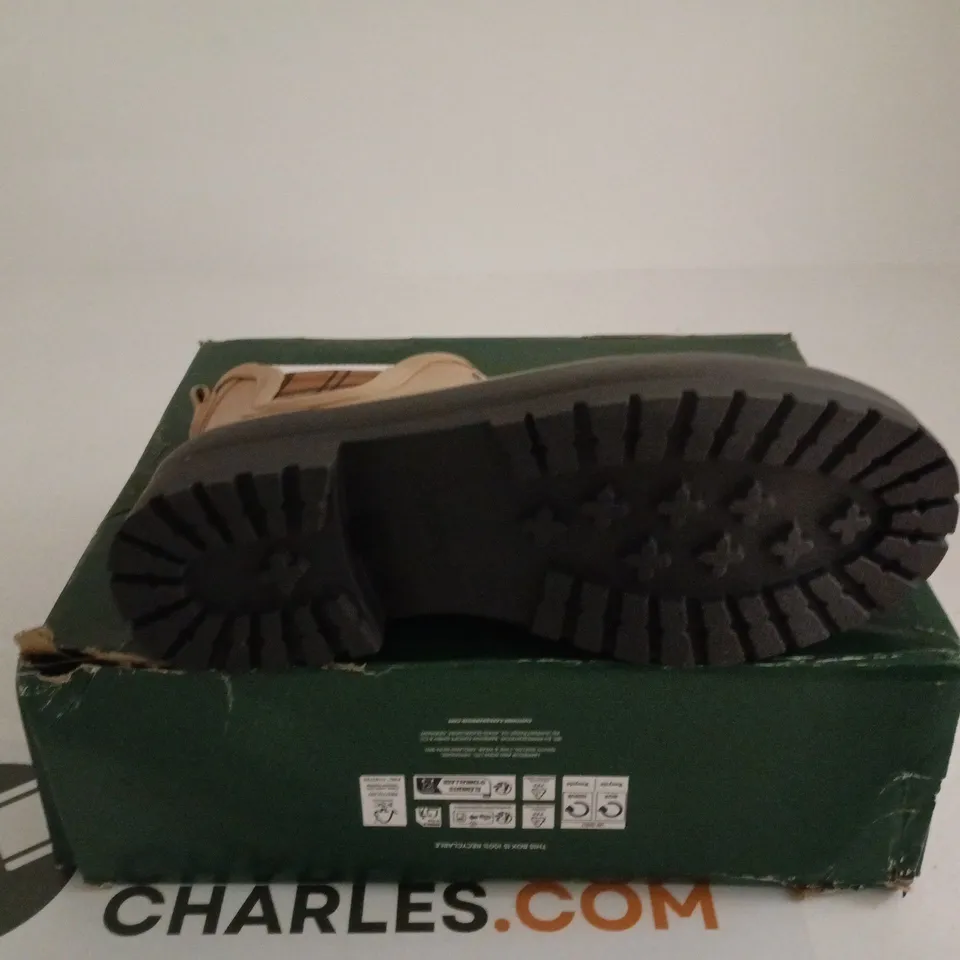 BARBOURU MALLOW CHELSEA TARTAN BEIGE BOOTS UK 6 BOXED