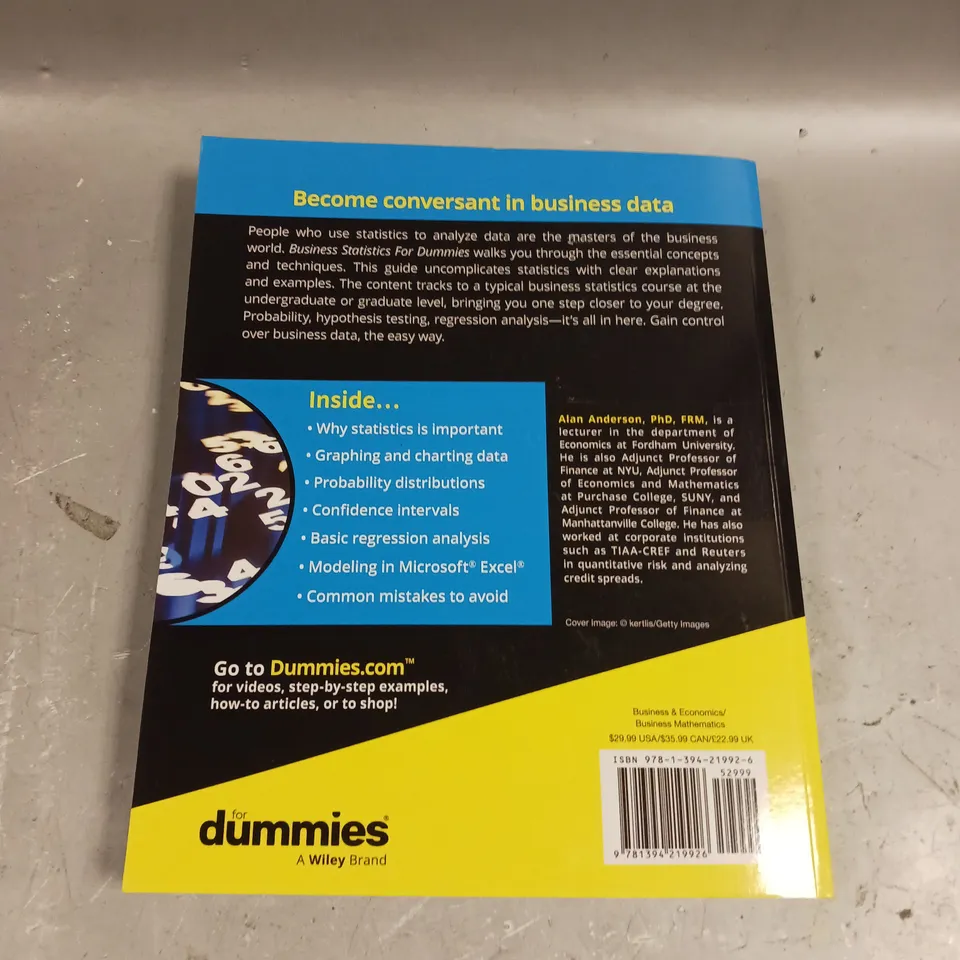 BUSINESS STATISITCS FOR DUMMIES 