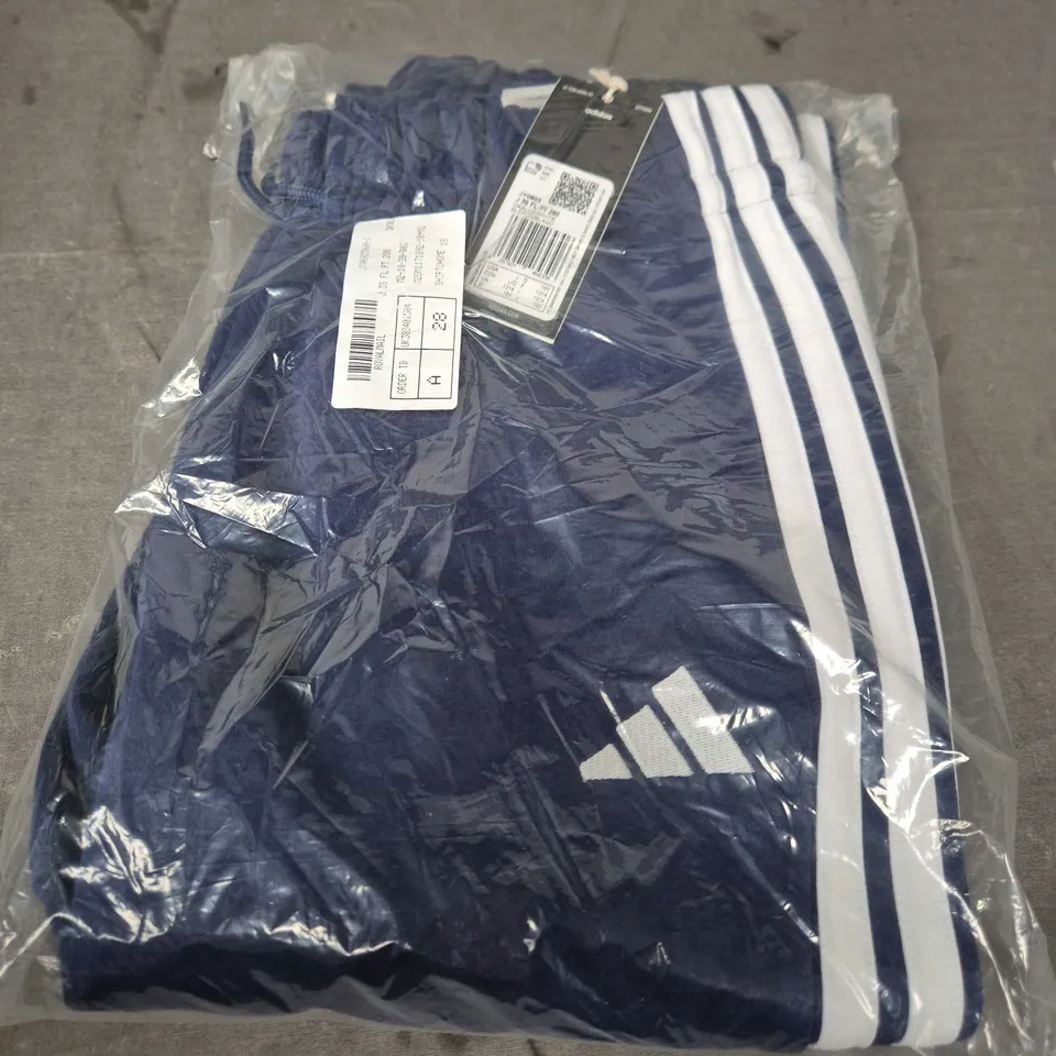 ADIDAS KIDS' 3-STRIPE TRACK PANTS NAVY/WHITE – UK 13-14