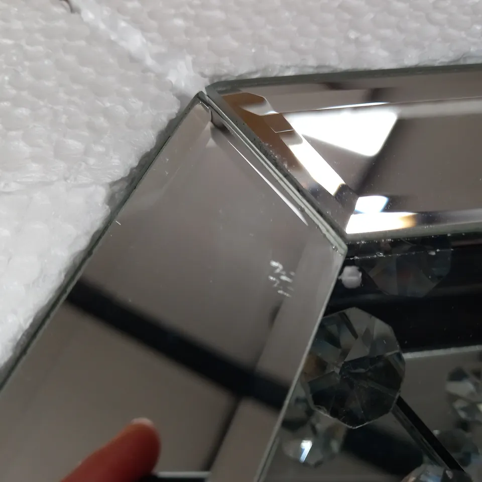 BOXED HEXAGON SHAPED MIRROR WITH LIGHTS