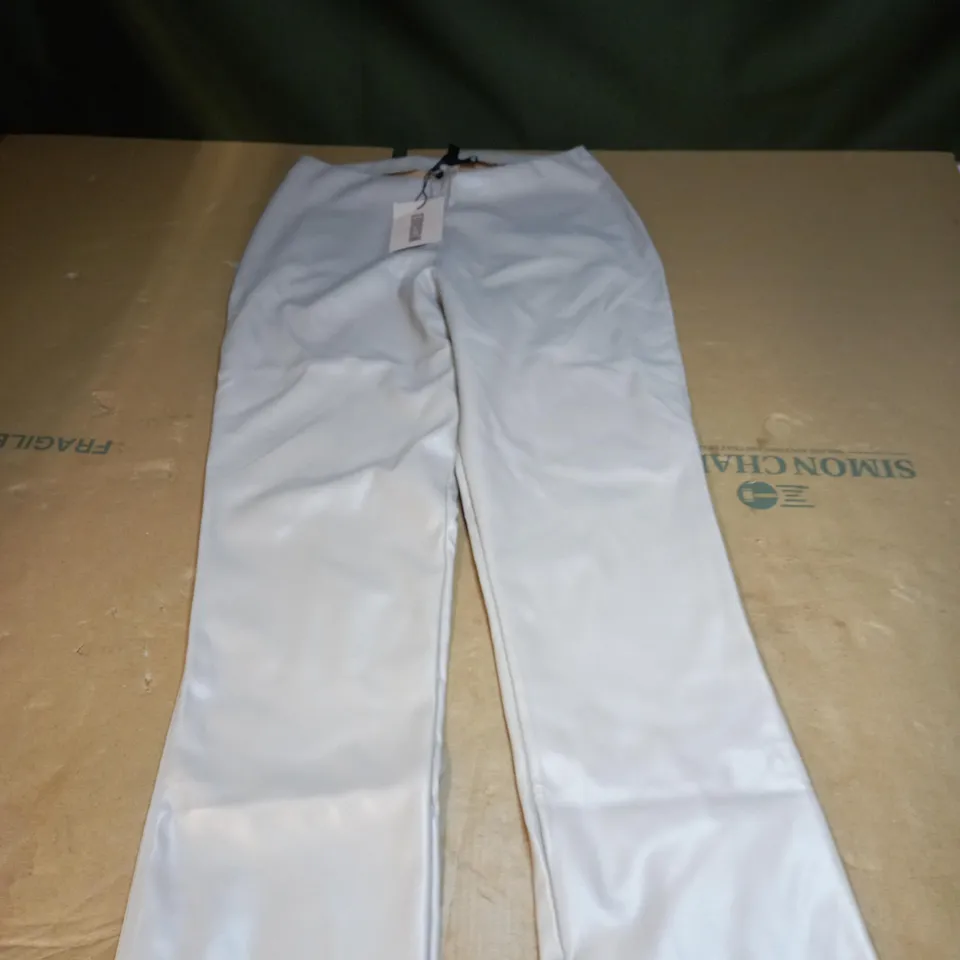 COORD FAUX LEATHER SPLIT FLARE PANTS SIZE 10