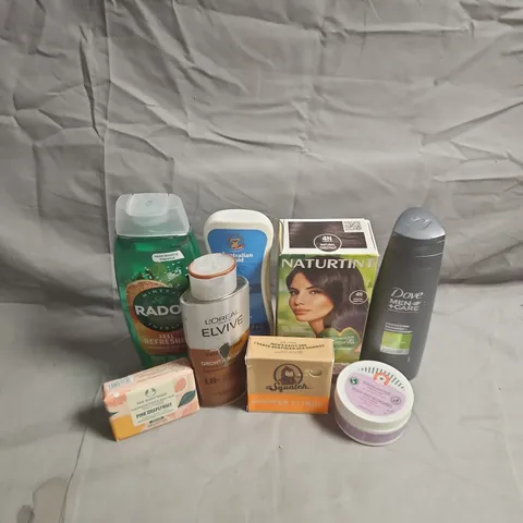 APPROXIMATEY 20 ASSORTED HEALTH AND BEAUTY PRODUCTS TO INCLUDE - DR SQUATCH SOAP - NATURETINT HAIR COLOURANT - L'OREAL ANTI-FALL SHAMPOO - ETC