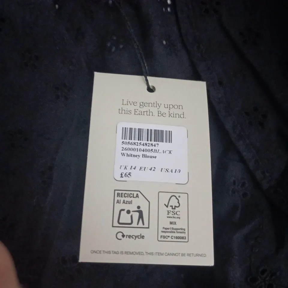 NOBODY'S CHILD WHITNEY BLOUSE – UK 14 (EU 42, US 10)