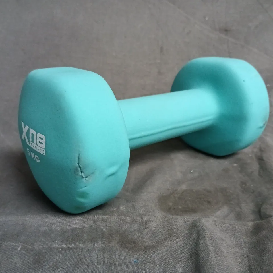 XN8 SPORTS 5KG HEXAGON DUMBBELL IN CYAN