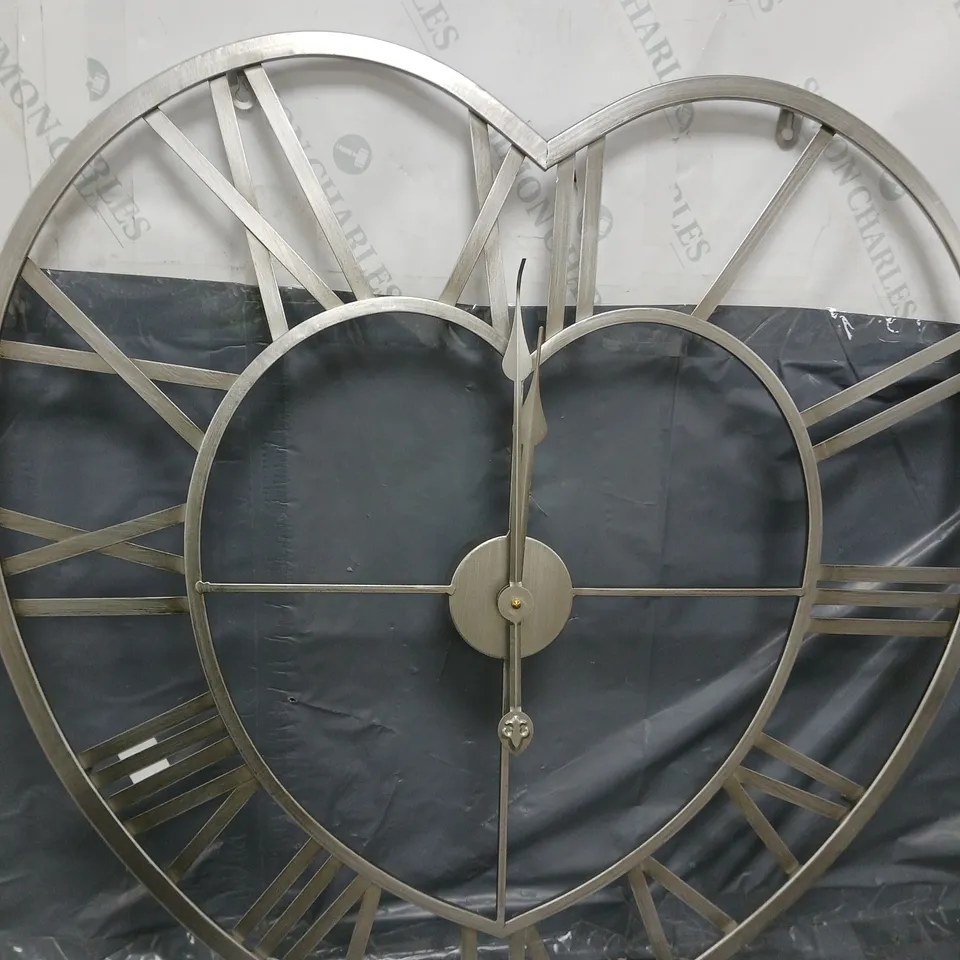 HEART SHAPED WALL CLOCK  RRP £60