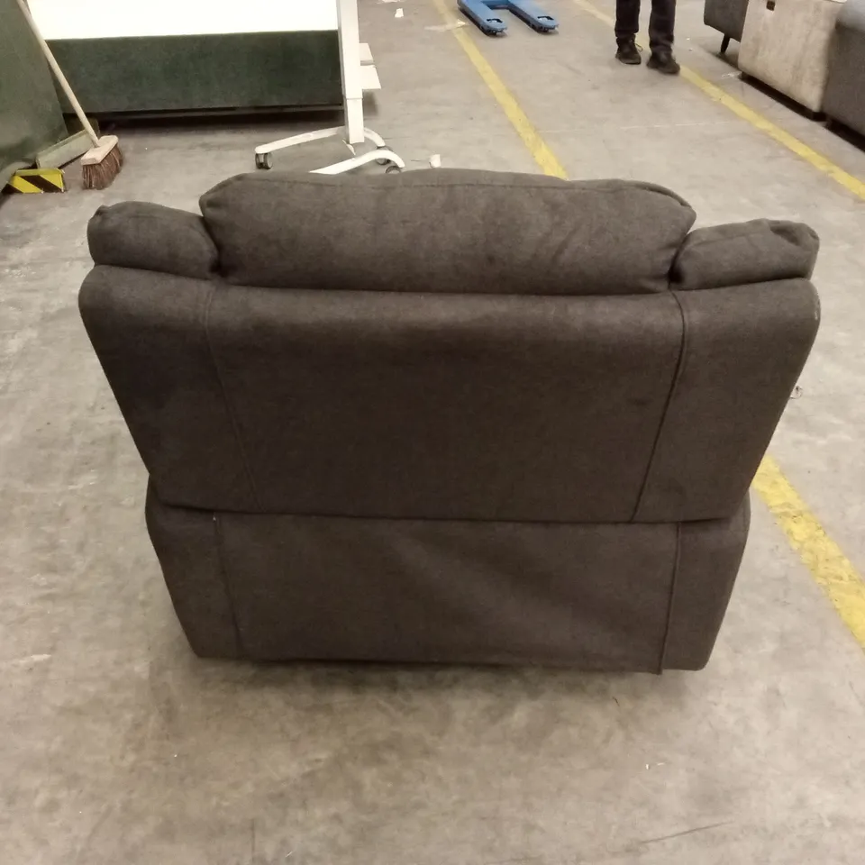 ALBION FABRIC HIGH BACK MANUAL RECLINER ARMCHAIR - CHARCOAL RRP £479