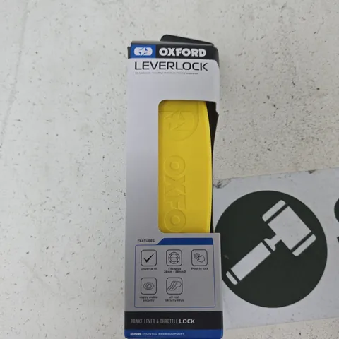 OXFORD LK301 LEVERLOCK BRAKE LEVER & THROTTLE LOCK – YELLOW