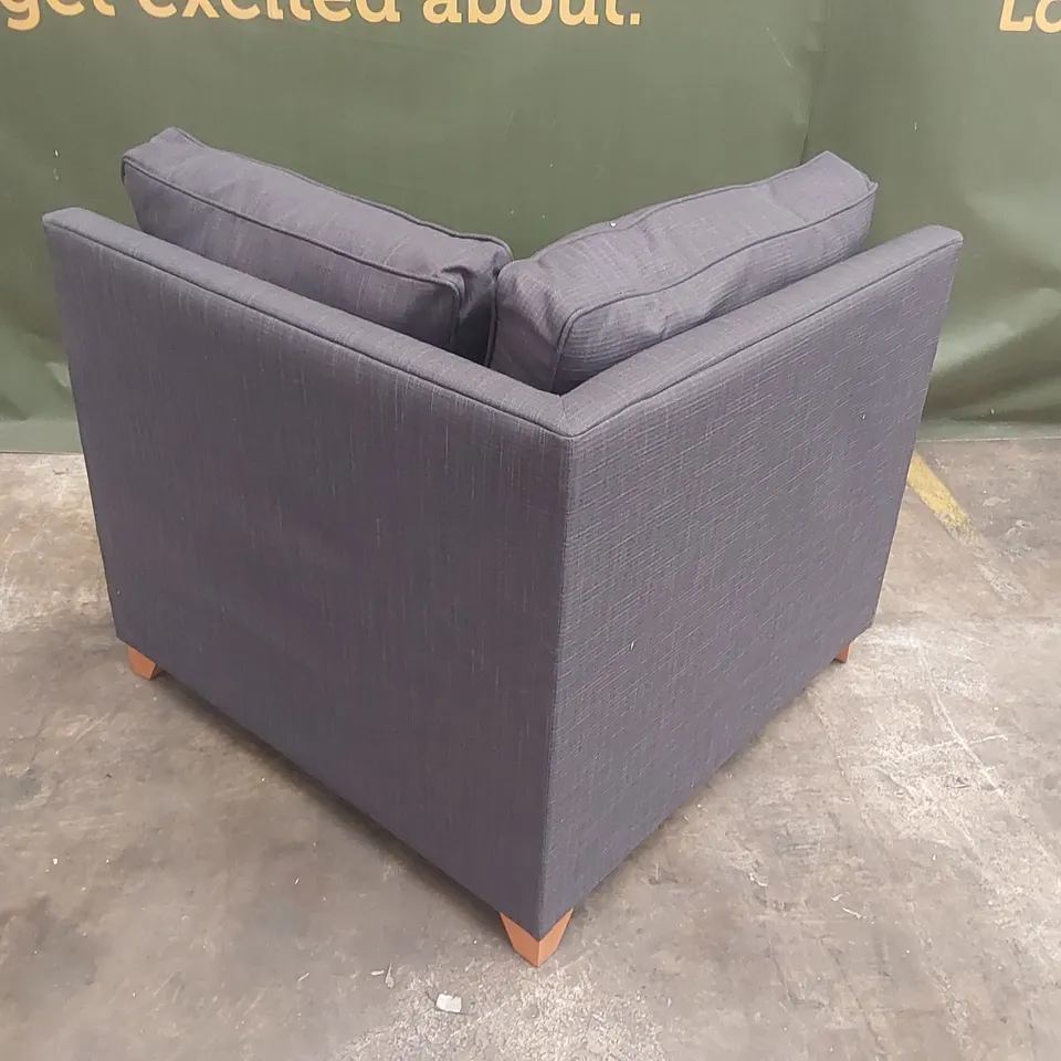 QUALITY DESIGNER GREY FABRIC CORNER SOFA SECTION
