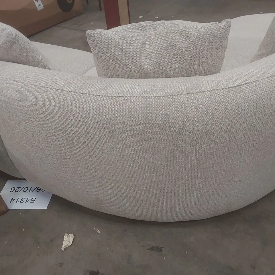 DANETTI OTTILIE NATURAL FABRIC LEFT HAND CORNER CHAISE SOFA