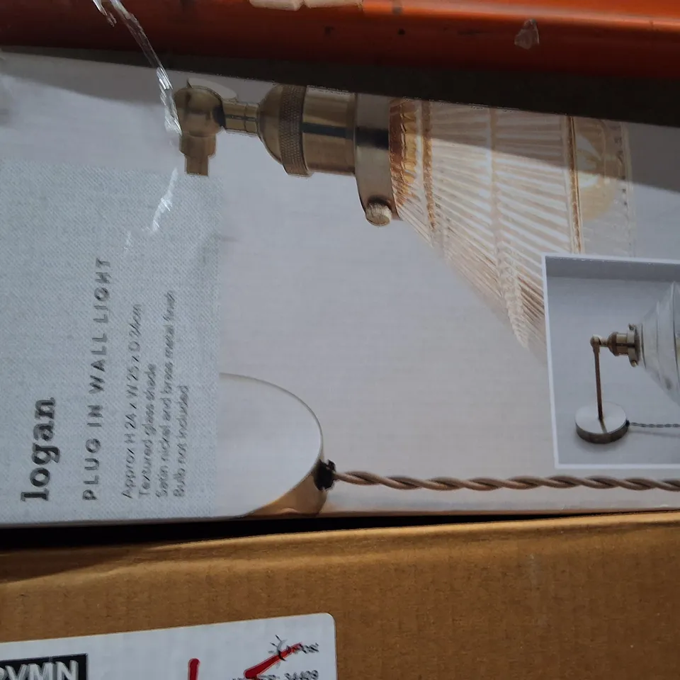 BOXED LOGAN PLUG-IN WALL LAMP