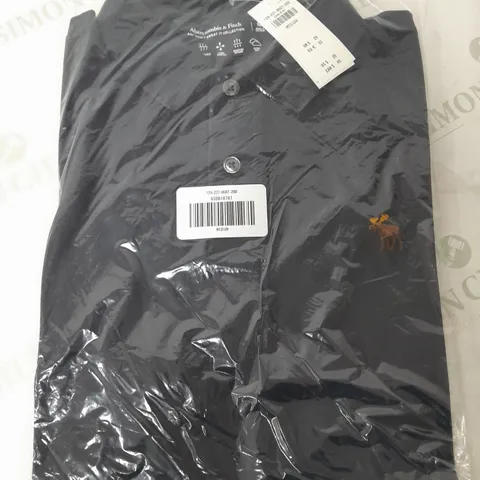 ABERCROMBIE & FITCH A&F DONT SWEAT IT COLLECTION POLO TOP IN NAVY - MEDIUM