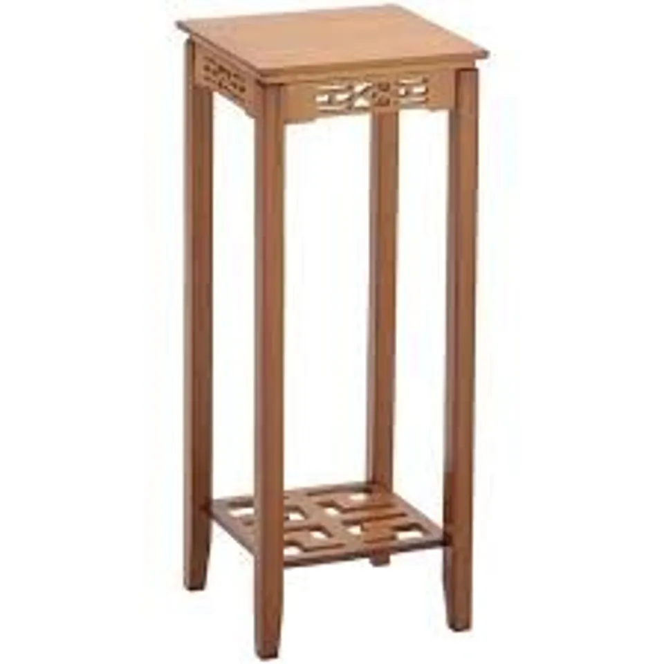 LIVING AND HOME 2 TIER CLASSIC BAMBOO PLANT STAND