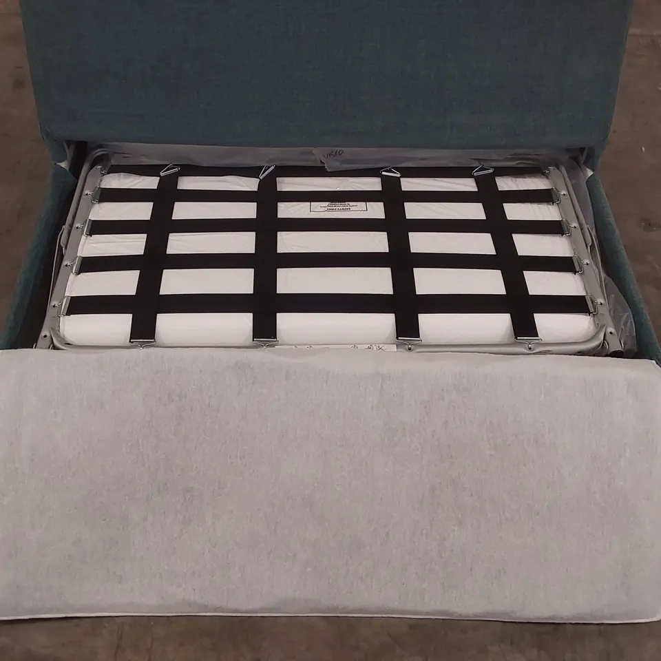 QUALITY DESIGNER DEVERILL 2 SEATER MODULAR SOFA BED - FABRIC VALLEY