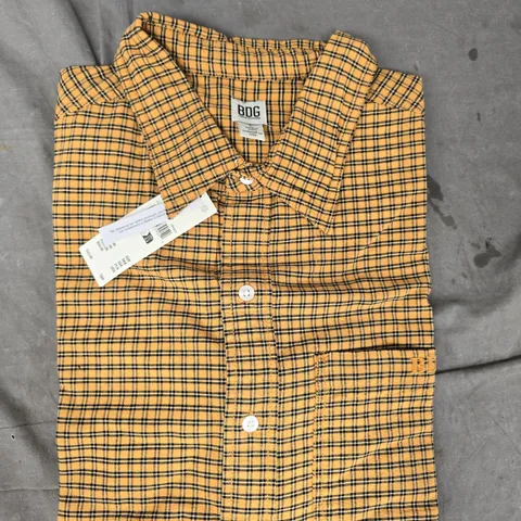 BD URBAN OUTFITTERS CHECK SHIRT IN MUSTARD SIZE LARGE