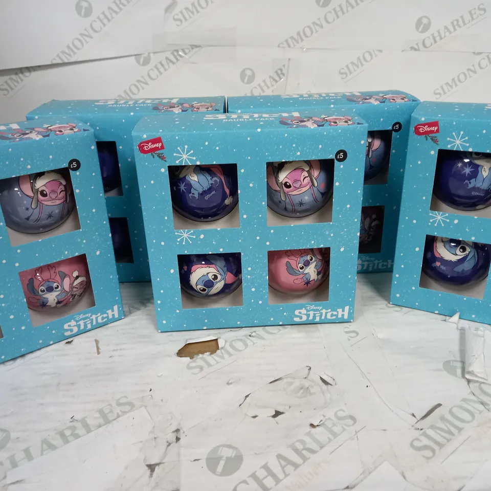 LOT OF 5 4-PACKS OF DISNEY LILO AND STICH BAUBLE PACKS