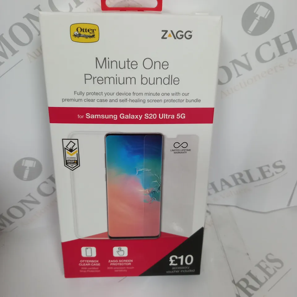 12 MINUTE ONE PREMIUM BUNDLE OF CLEAR CASE AND SELF HEALING SCEEN PROTECTOR FOR SAMSUNG GALAXY S20 ULTRA 5G