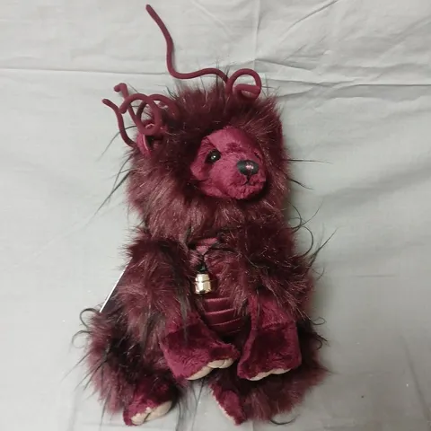 CHARLIEBEAR BEETLE BEAR PURPLE PLUSH BEAR WITH BELL – STUFFED TOY