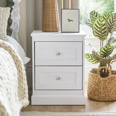 DARCY 2 DRAWER BEDSIDE - WHITE - FSC® CERTIFIED