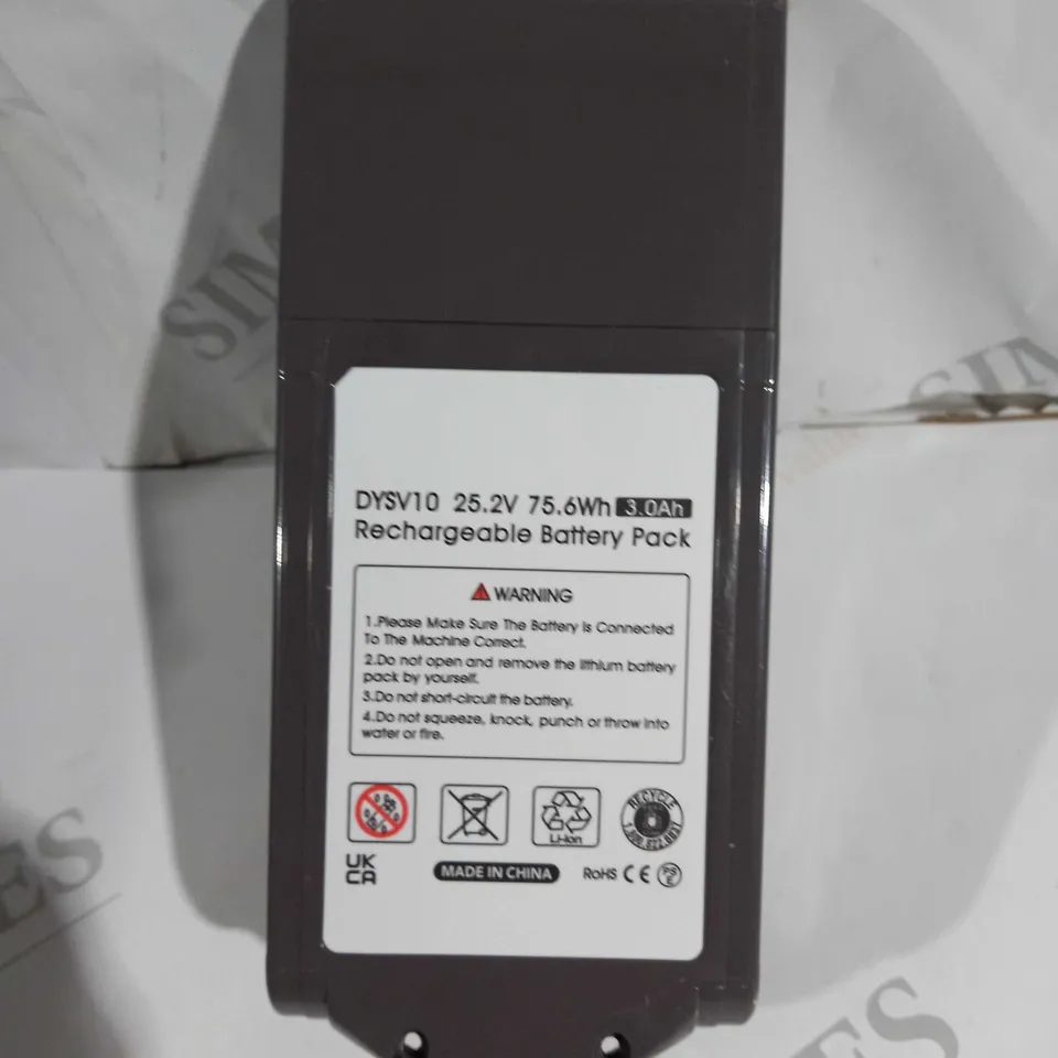 RECHARGEABLE BATTERY PACK DYSV10 25.2V 75.6Wh