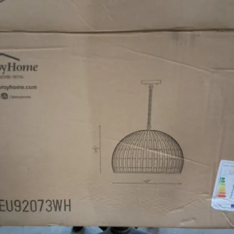 BOXED 3-LIGHT GLOBE CHANDELIER