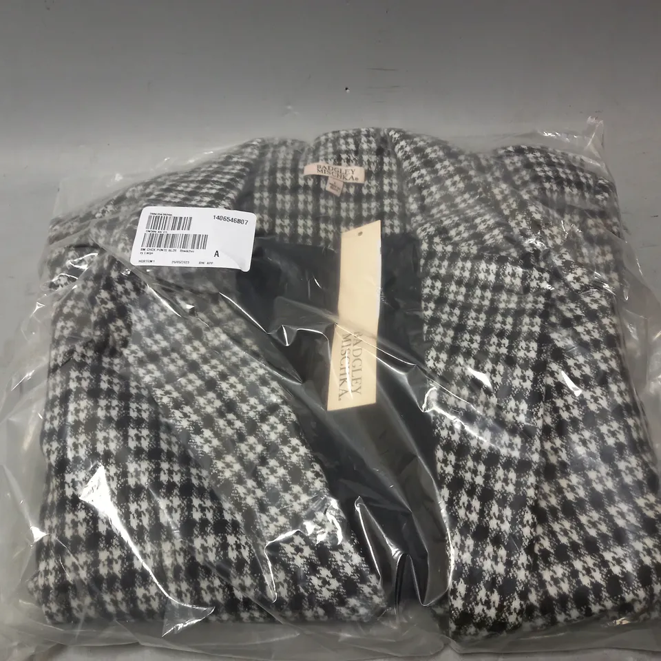 SEALED BADGLEY MISCHKA CHECKER PONTE BLAZER - LARGE
